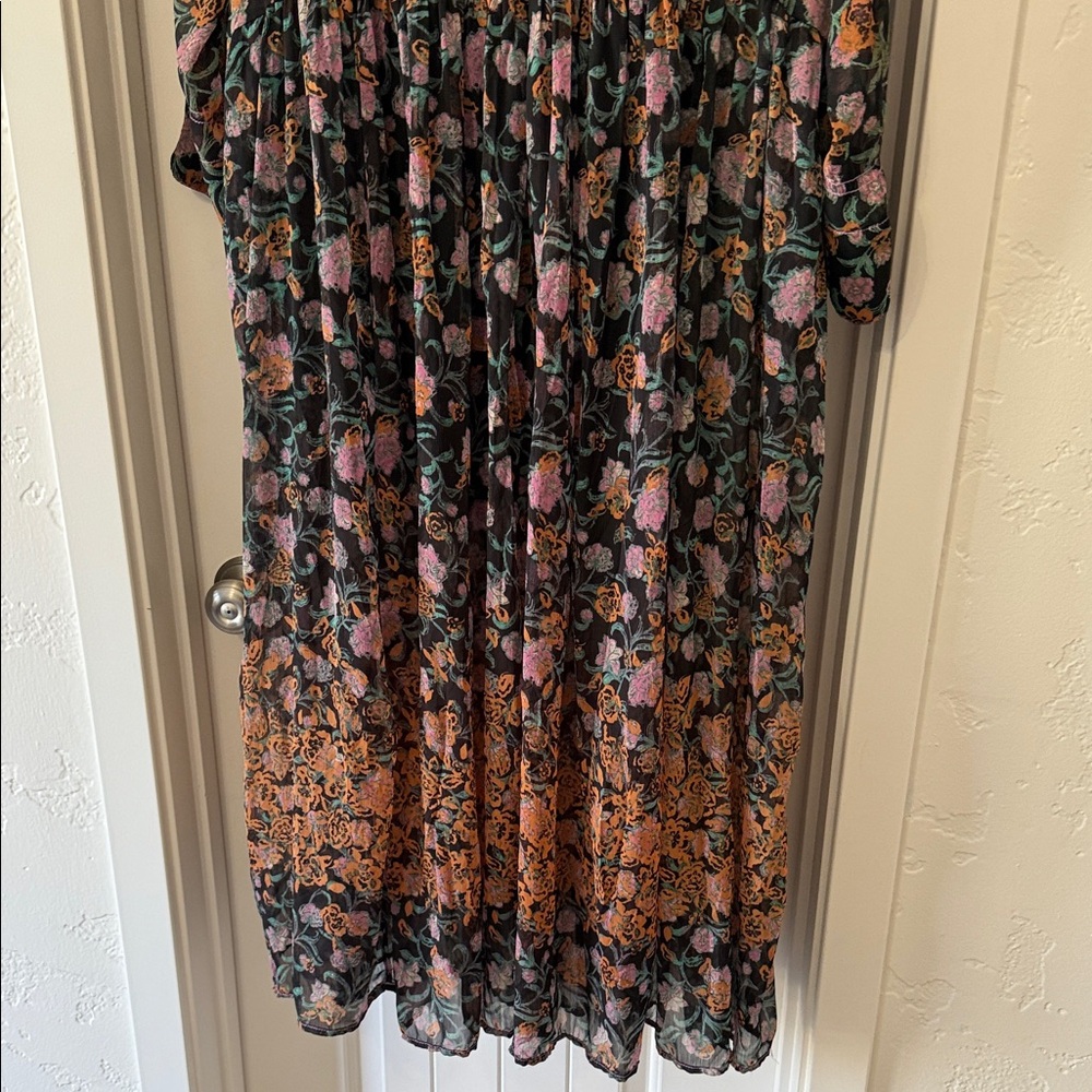 Free People see it through Floral Maxi Dress with Button Detail - Picture 8 of 8